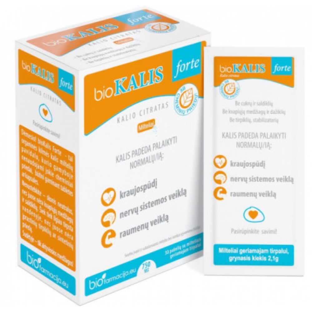 Biokalis Forte 400 mg Milteliai, N30