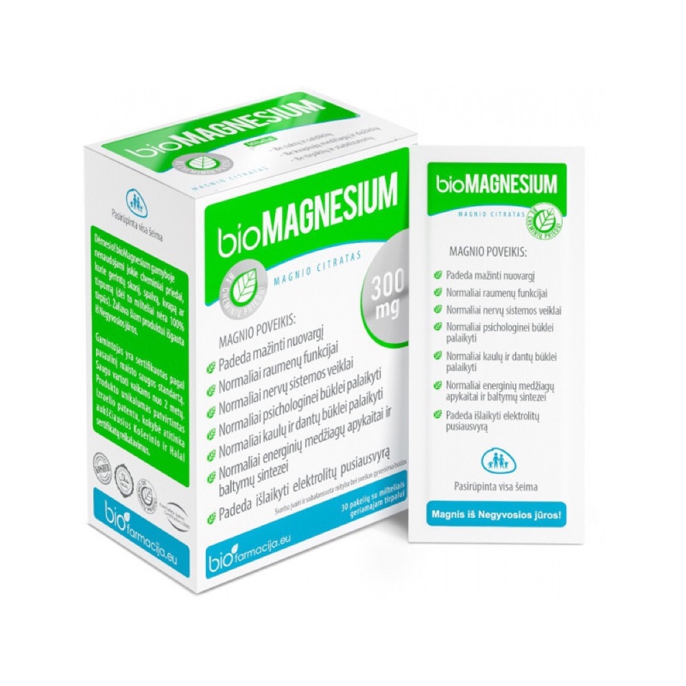 Biomagnesium 300 mg Milteliai, N30