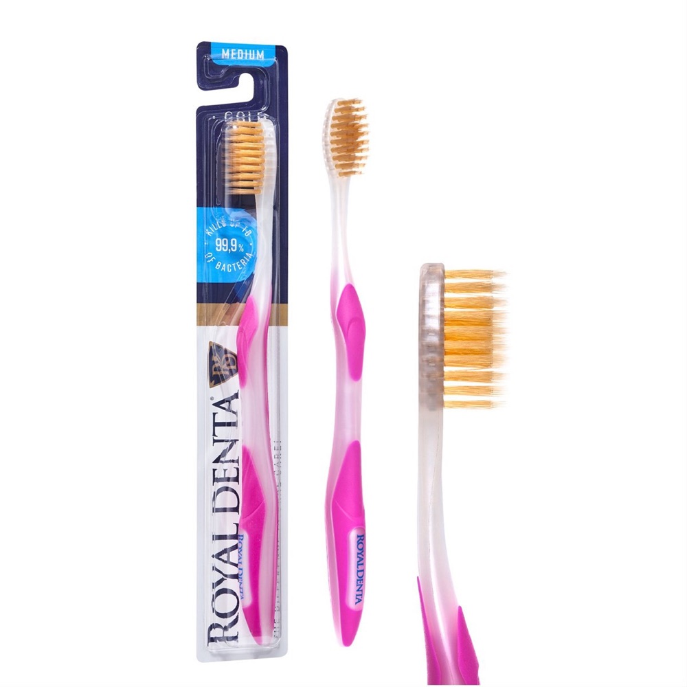 Royal Denta Gold Medium Dantų Šepetėlis